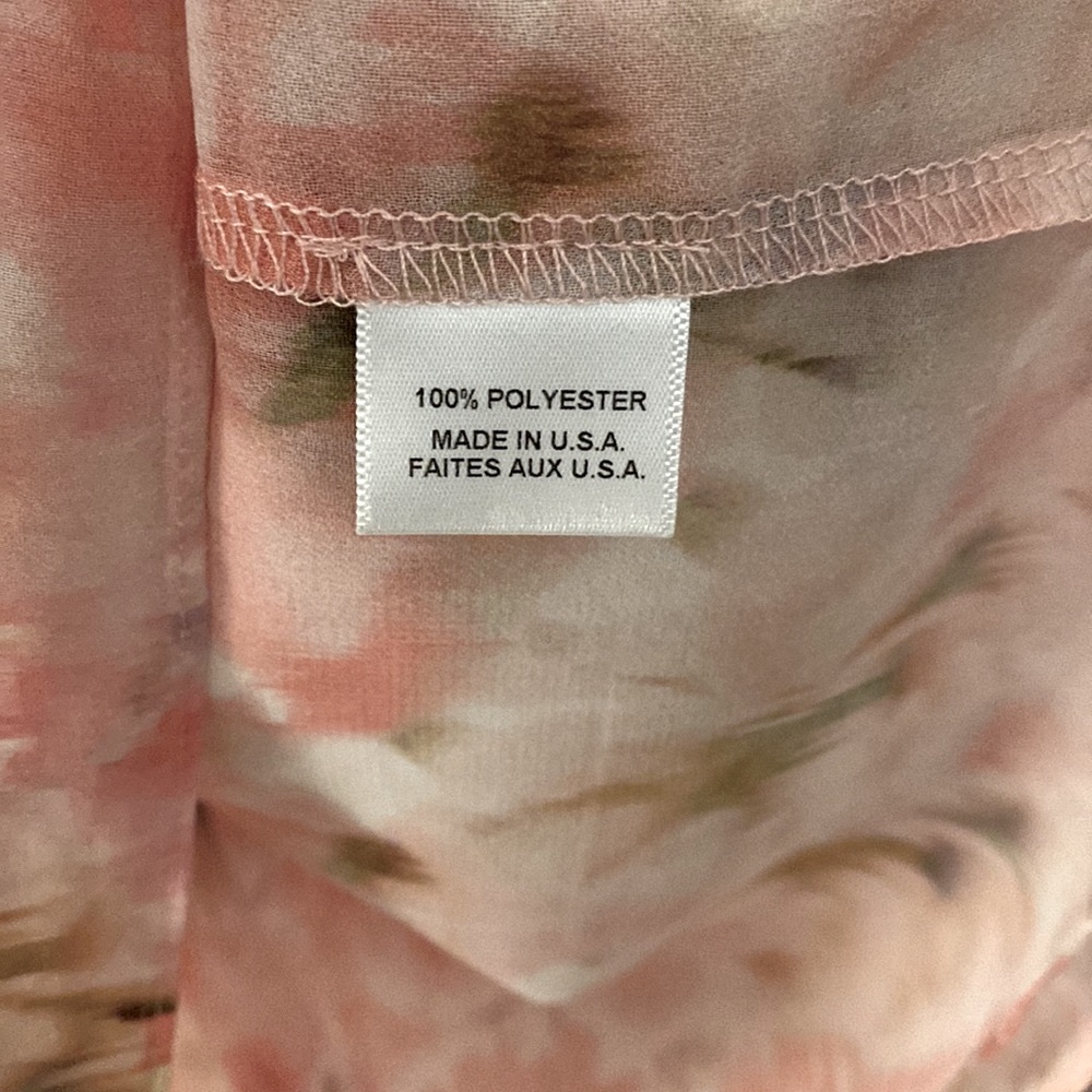 Misa Los Angeles Pink Long Sleeve Ruffled Blouse with Mandarin Collar - Picture 5 of 7